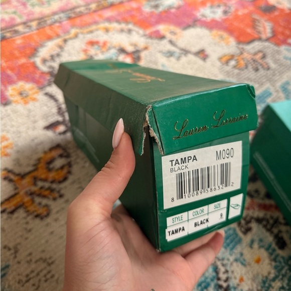 LAUREN LORRAINE “TAMPA” BLACK RHINESTONE SANDALS - Picture 6 of 6